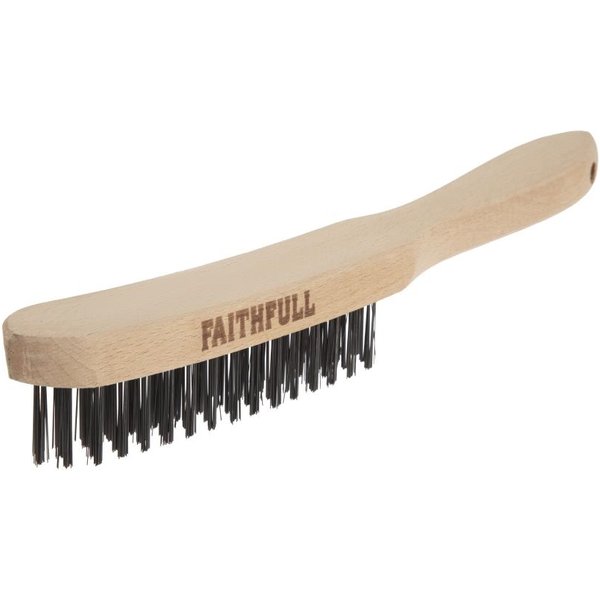 Faithfull Heavy Duty Wire Grill Brush 4 Row