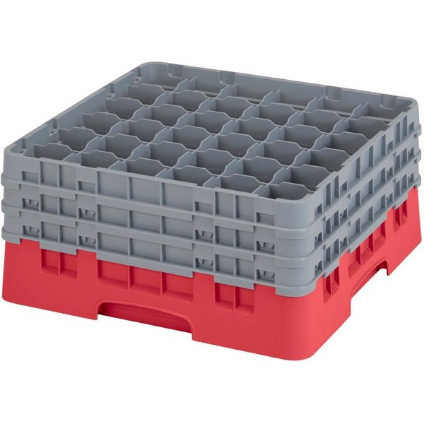 Cambro Camrack Red 36 Compartments Max Glass Height 197mm