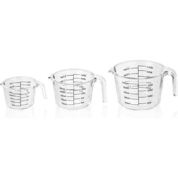 Cucina Measuring Cup Set Borosilicate Glass Pack of 3