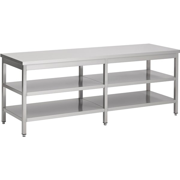 CombiSteel 700 Worktable 2 Shelves 2800