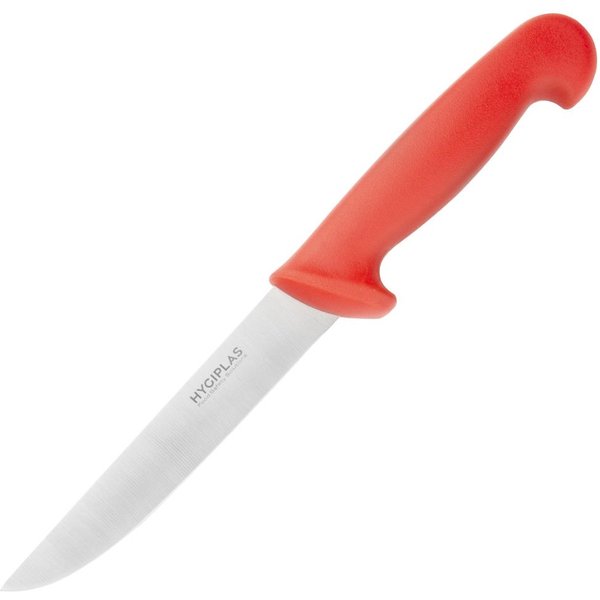 Hygiplas Stiff Blade Boning Knife Red 15cm
