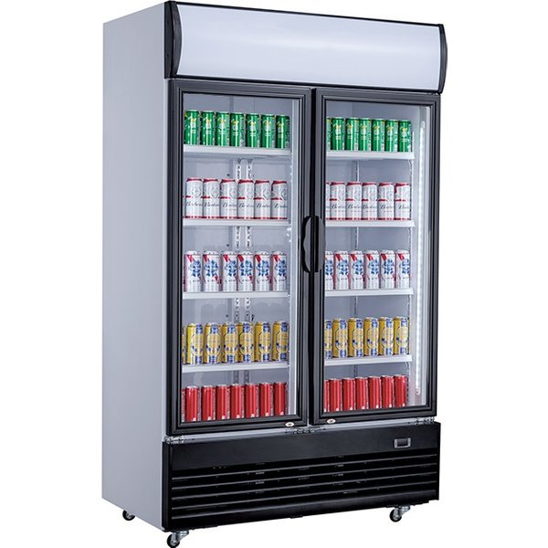 CombiSteel 2 Glass Door Upright Refrigerator 1000L