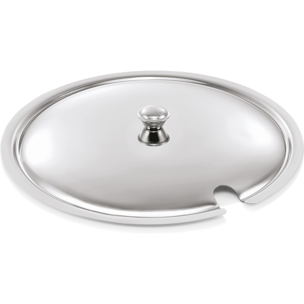 Cucina Tureen Lid with Spoon Recess Chrome Nickel Steel