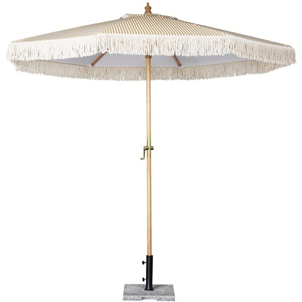 Bolero Sicily Round Striped Parasol 2.5m Diameter