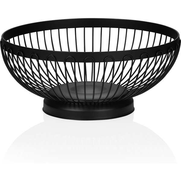 Was Germany Table Basket Black Powder-Coated Metal Dia 21 cm