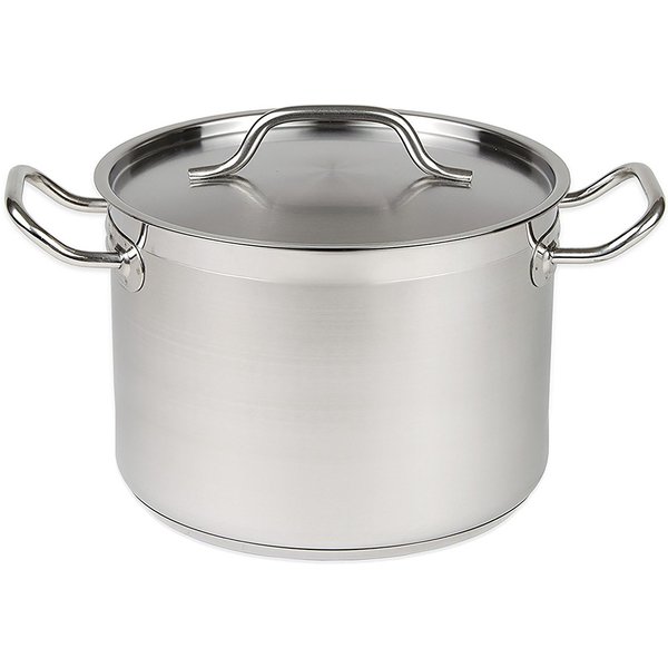 CombiSteel Deep Stock Pot Mid Stainless Steel + Lid 22 Litre
