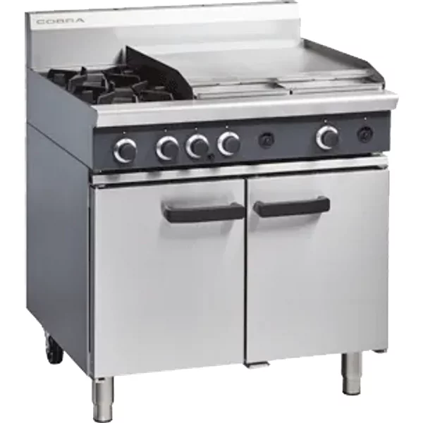 Cobra CR9B - 900mm Two Burner / Griddle Gas Range Static Oven LPG