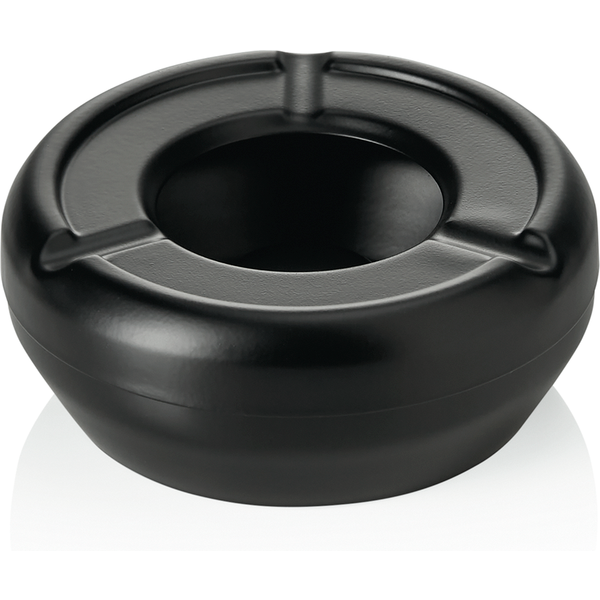 Was Germany Wind Ashtray Black Stainless Steel Dia 9.5 cm