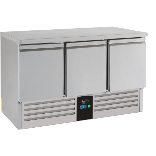 Combisteel Energy Line 3-Door Refrigerated Counter with Evaporator - 400 L