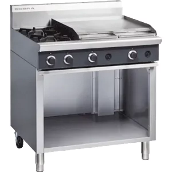 Cobra C9B - 900mm Two Burner / Griddle Gas Cooktop NAT