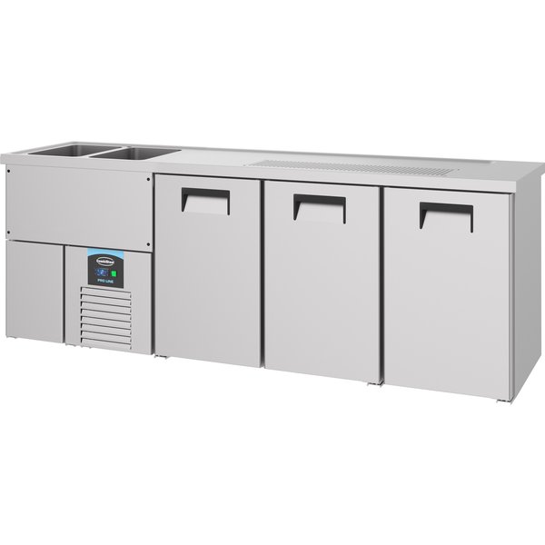 CombiSteel Beer Counter 3 Doors 2 Sinks Left Motor