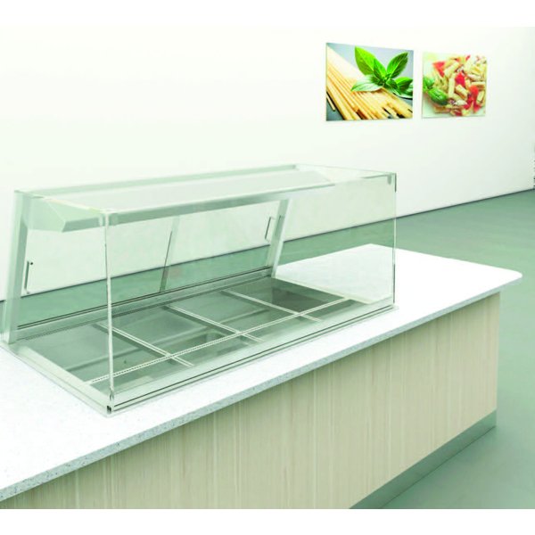 Emainox Mall 8046303 - 5 Zone Drop In Heated Serve over display with humidity