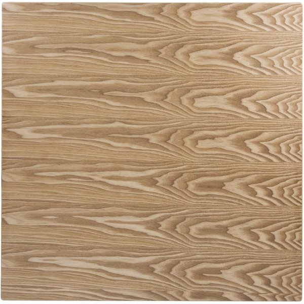 Bolero Pre-drilled Square Table Top Natural Ash Veneer 700mm