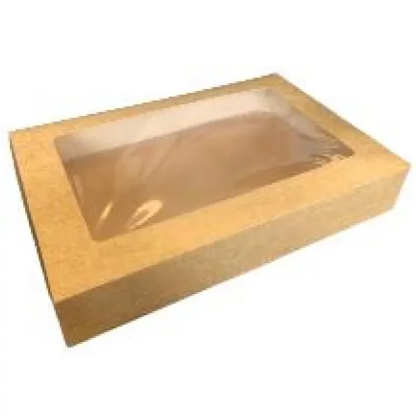 Kraft Platter Box (44x30x8cm) W Window X25