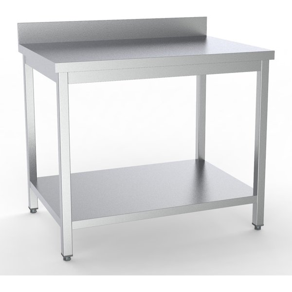 Combisteel 700 Worktable with Upstand and Bottom Shelf - 700 mm