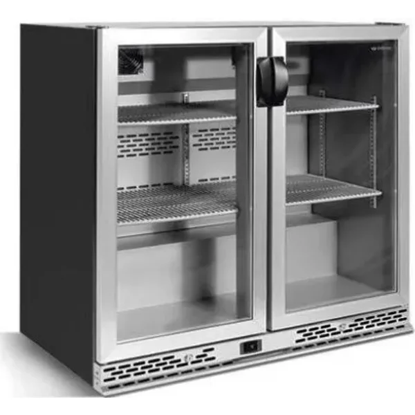 Infrio BBCSS250H Stainless Steel Hinged Door Back Bar Fridge