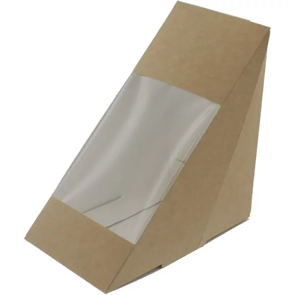 Kraft Deep Fill Sandwich Wedge W Window X 500