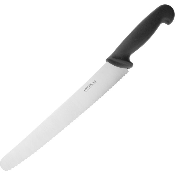 Hygiplas Serrated Pastry Knife Black 25.4cm