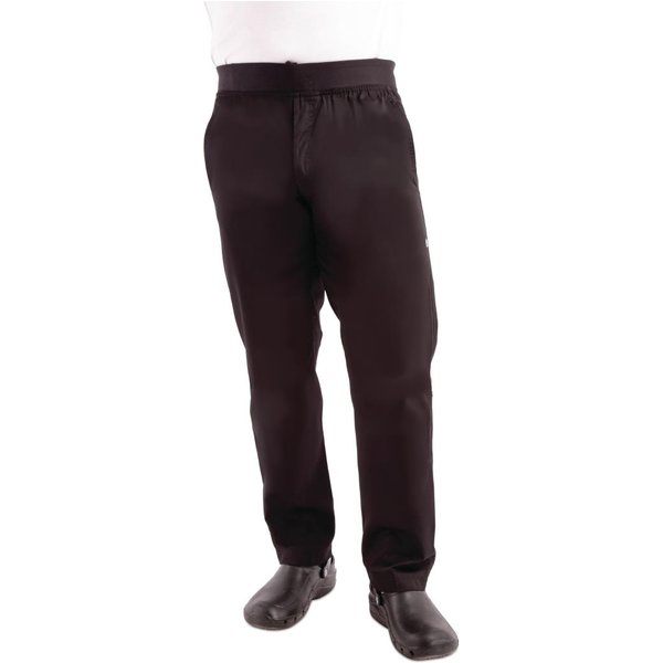 Chef Works Men's Lightweight Slim Trouser Black Size M