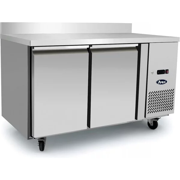 Atosa EPF3462HDSB 2 Door Preparation Counter Freezer with Splash Back, 280 Litres