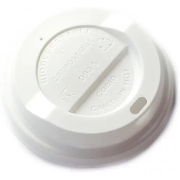 8oz White 79mm Compostable Lid X 1000