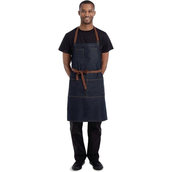 Chef Works Urban Memphis Bib Apron Indigo