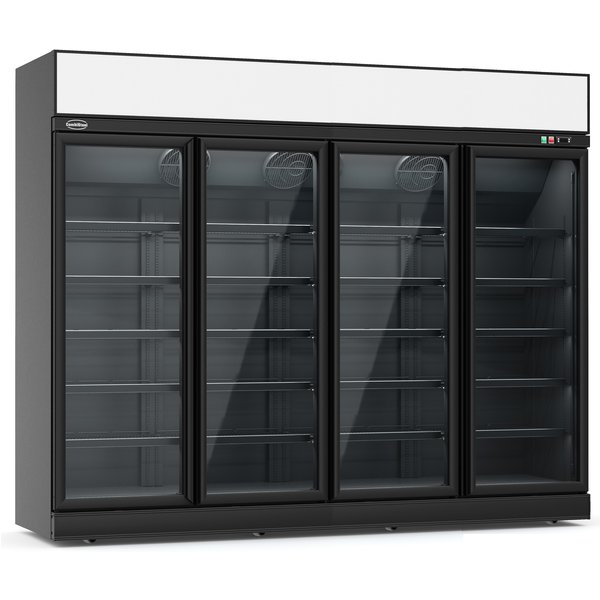 CombiSteel 4 Glass Doors Black INS-2060F BL Display Freezer