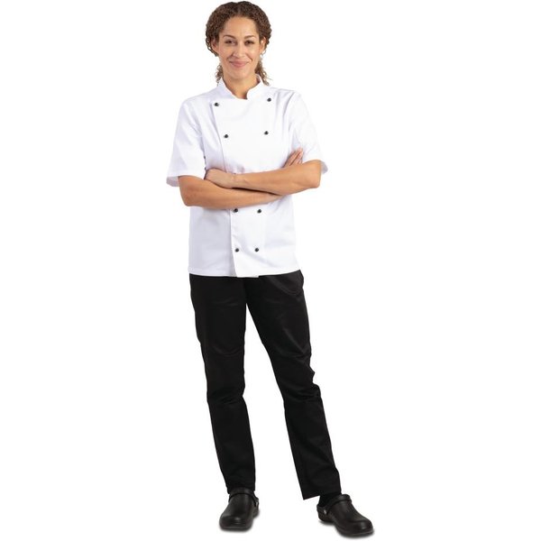 Whites Chicago Unisex Chefs Jacket Short Sleeve White S