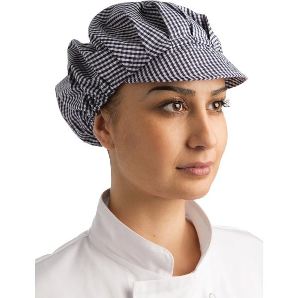 Whites Peaked Unisex Hat Blue and White Check
