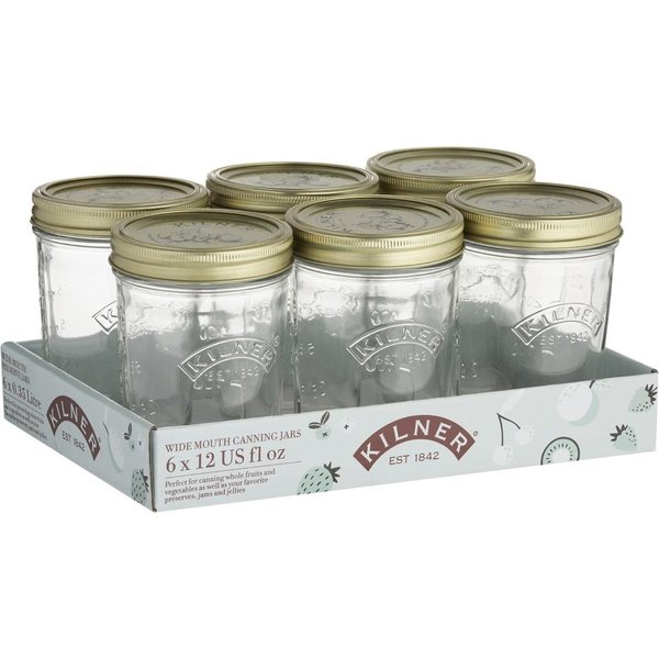 Kilner Wide Mouth 350ml Jar (6 Pack)