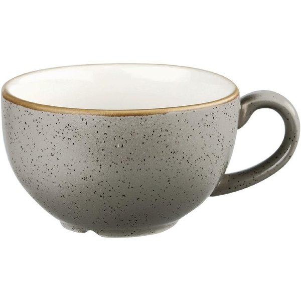 Churchill Stonecast Cappuccino Cup Peppercorn Grey 8oz (12 Pack)