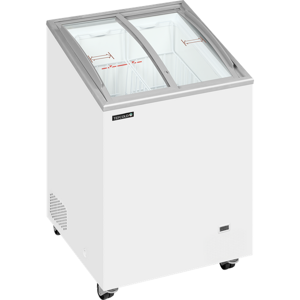 Tefcold IC102SCEB Sliding Curved Glass Lid Chest Freezer