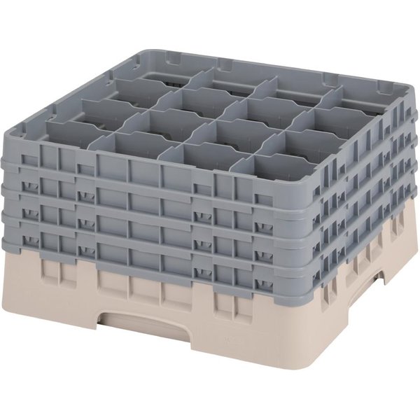 Cambro Camrack Beige 16 Compartments Max Glass Height 238mm