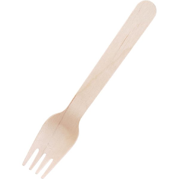 Fiesta Compostable Disposable Wooden Forks (Pack of 100)
