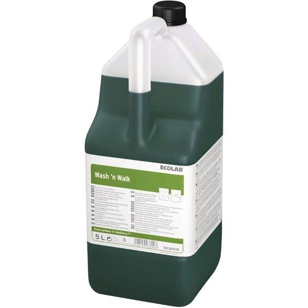 Ecolab Wash-n-Walk No-Rinse Biological Floor Cleaner Concentrate 5Ltr (2 Pack)
