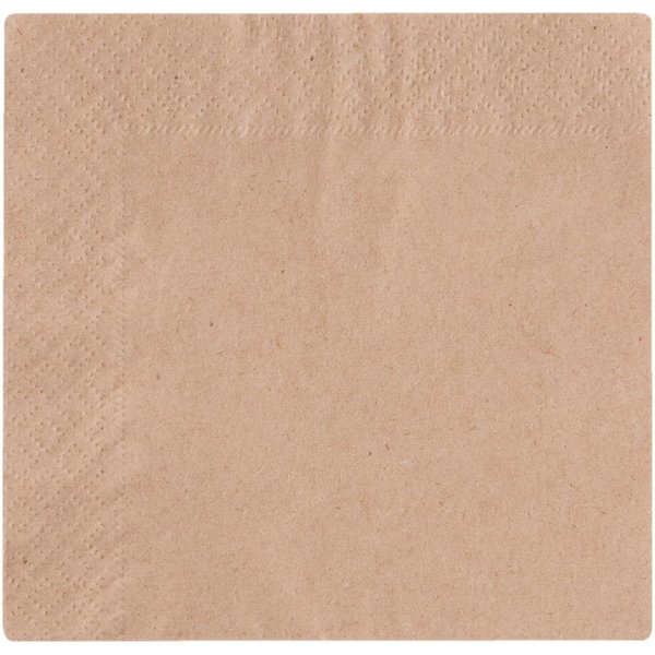 Vegware Recycled Cocktail Napkin Kraft 24x24cm 2ply 1/4 Fold (4000 pack)