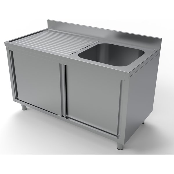 CombiSteel 700 Sink Unit Sliding Doors 1 Right 1400