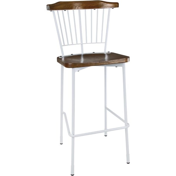 Bolero Scandi High Stools White (2 pack)