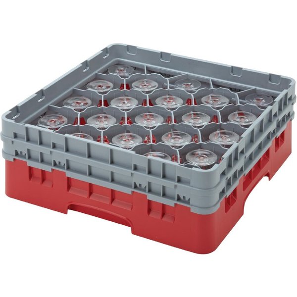 Cambro Camrack Red 20 Compartments Max Glass Height 238mm