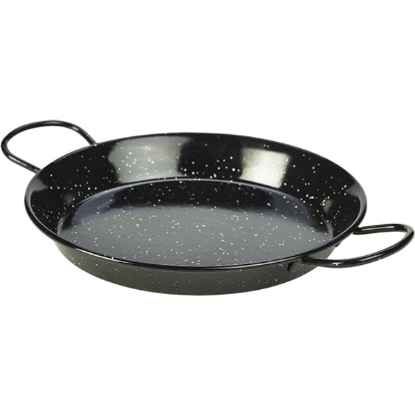 Black Enamel Paella Pan 26cm - Pack of 6