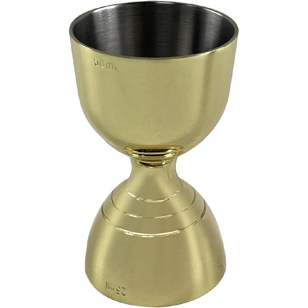 Beaumont Gold Plated Bell Jigger 25ml/50ml