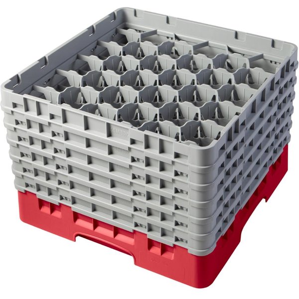 Cambro Camrack Red 30 Compartments Max Glass Height 298mm