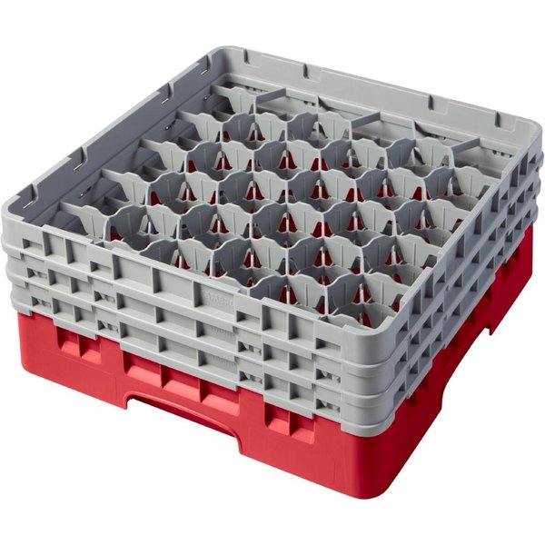 Cambro Camrack Red 30 Compartments Max Glass Height 174mm