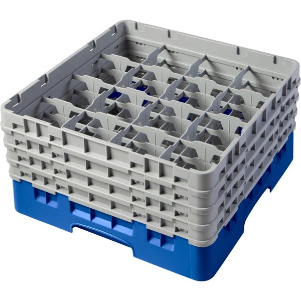 Cambro Camrack Blue 16 Compartments Max Glass Height 215mm