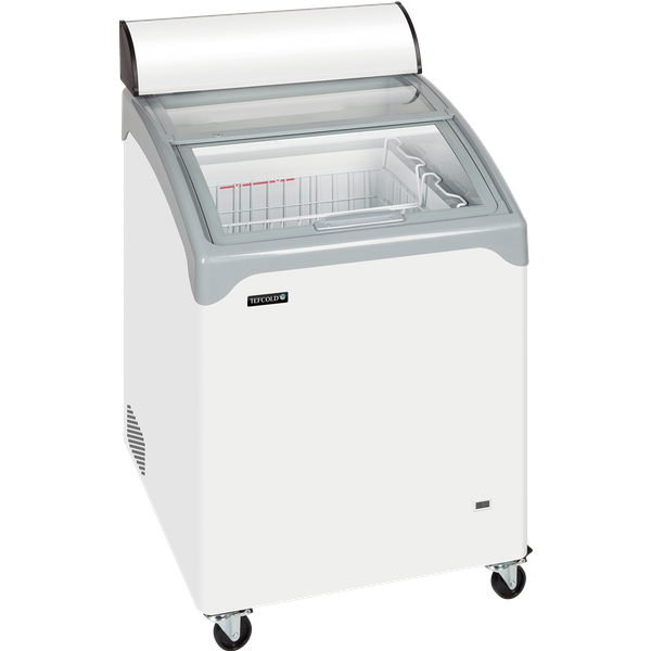 Tefcold NIC101CP Sliding Curved Glass Lid Chest Freezer