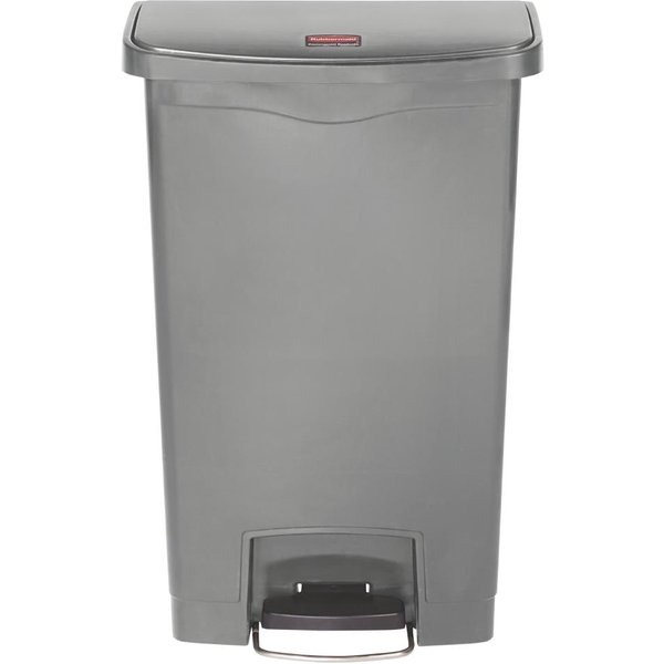 Rubbermaid Slim Jim Front Step-On Pedal Bin Grey 50Ltr