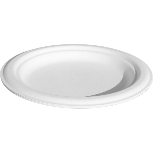 7" Bagasse Round Plate (20x50`s) - PFAS FREE
