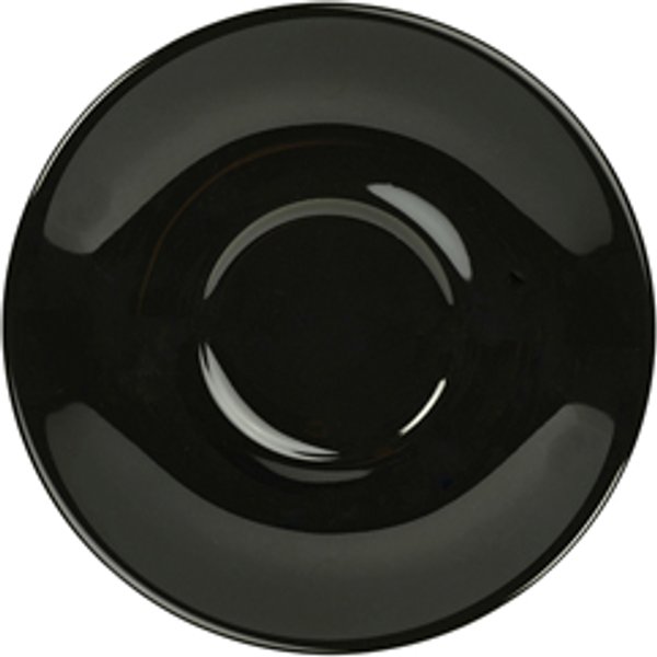 Genware Porcelain Black Saucer 13.5cm/ 5.25" - Pack of 6