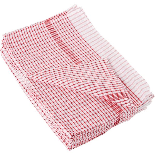 Vogue Wonderdry Red Tea Towels (Pack of 10)