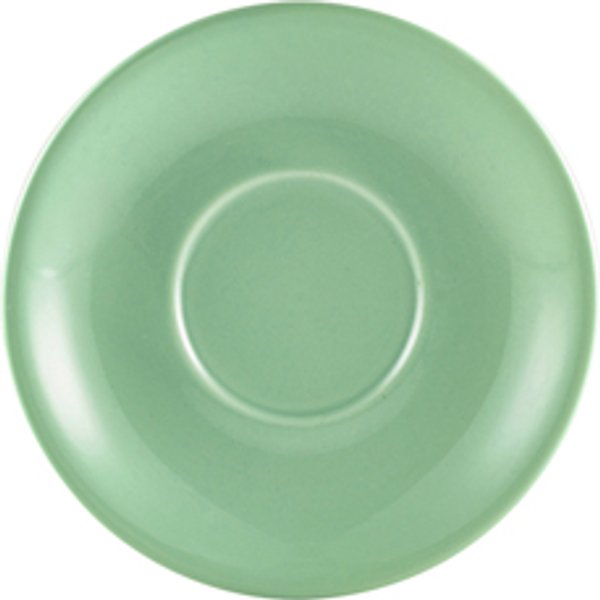 Genware Porcelain Green Saucer 12cm/ 4.75" - Pack of 6